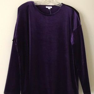 J. JILL Size Large Velvet-Knit Long Sleeve